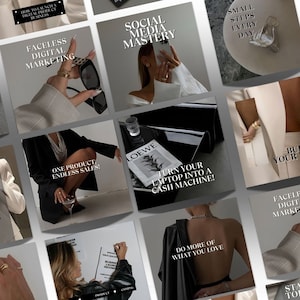Modelli Instagram Girl Boss / Post di lusso sui social media / Reel per piccole imprese / Marketing digitale
