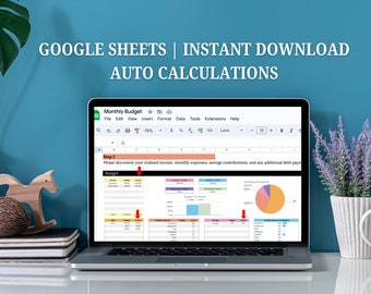 Monthly Budget Spreadsheet | Digital Planner | DFY Digital Products | Budget Tracker | Google Sheets | Financial Planner | PLR Rights