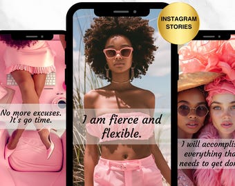 Positive Affirmations Instagram Story Templates | Faceless Digital Marketing | PLR MRR Digital Product | Instagram Reels | Done For You