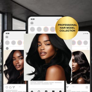 Melanin Hair Stock Photos | Beauty Hair Models | Faceless Marketing | Social Media Marketing | Digital Product | Master Resell Rights