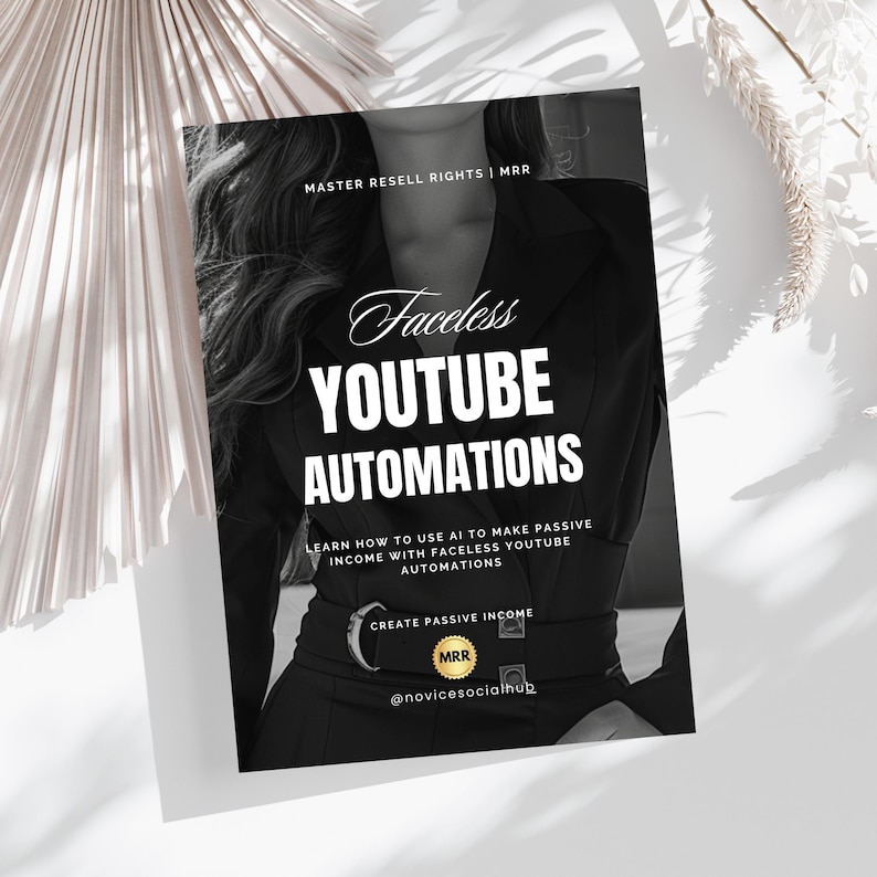 faceless youtube marketing guide mockup