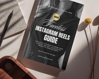 Guía de Reels de Instagram sin rostro, Producto digital DFY, Marketing sin rostro, Ebook de Canva, Plantillas digitales, Video sin rostro