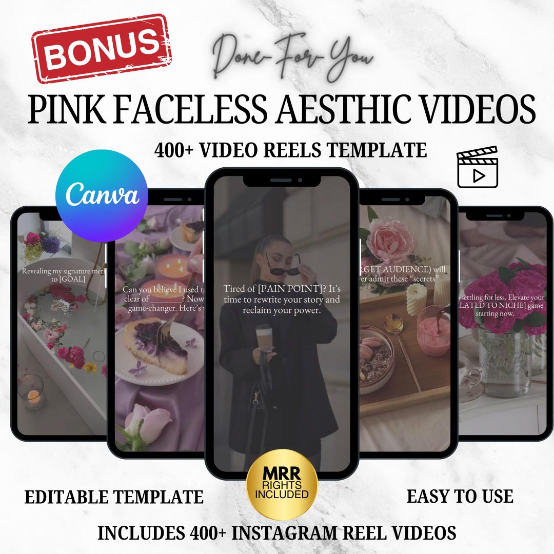 Pink Aesthetic Instagram Reels | Faceless Marketing | Social Media ...