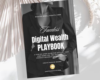 Faceless Digital Wealth Guide, DFY Digital Product, Resell Rights, Instagram Marketing, Canva Template, Online Business, Digital Marketing