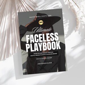 PLR Ebook | Faceless Marketing Playbook | Instagram Marketing | Done For You Ebook | MRR Digital Products | Passive Income Ideas | DFY