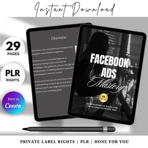 facebook ads mastery guide on ipad mockup