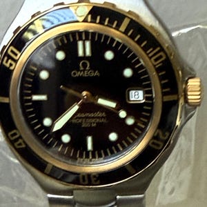 Omega Seamaster Pre Bond 18K gold Bezel 38mm Wristwatch- EXCELLENT