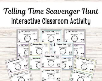 Telling Time Scavenger Hunt - Fun Classroom Activity