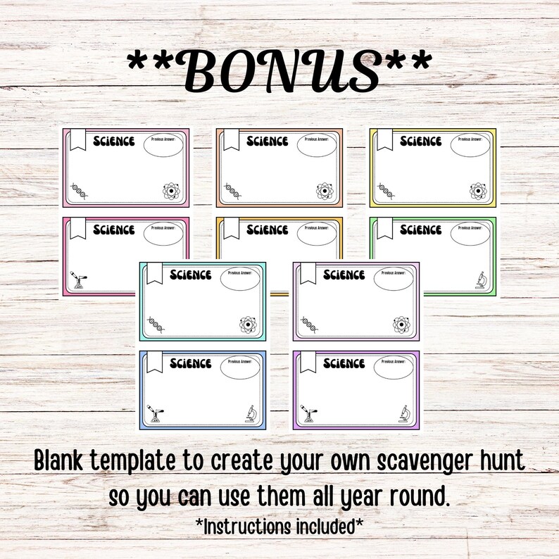 Science Scavenger Hunt - Fun Interactive Classroom Activity - Etsy