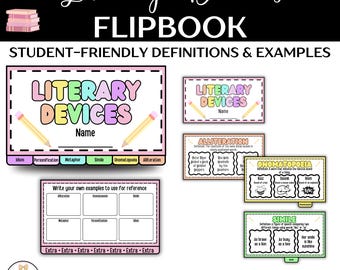 Literary Devices Flipbook Classroom Activity