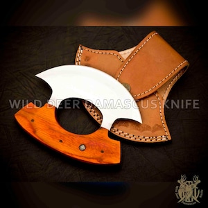 Personalized Custom Handmade Forged Ulu Knife Alaskan Chopper Rocker Ulu Kitchen Knife Pizza Cutter Gift For Husband/Wife, Gift For Holidays
