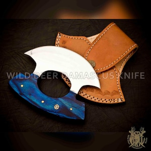 Personalized Custom Handmade Forged Ulu Knife Alaskan Chopper Rocker Ulu Kitchen Knife Pizza Cutter Gift For Husband/Wife, Gift For Holidays