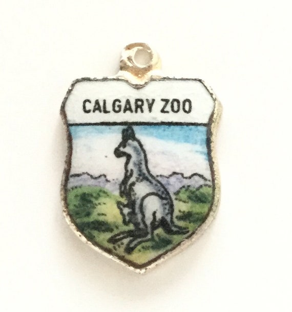 kangaroo - Vintage Silver Enamel Calgary Zoo Cana… - image 2