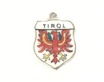 Tirol Souvenir Lapel Hat Jacket Pin Crest Coat Of Arms Shield 3/4" 