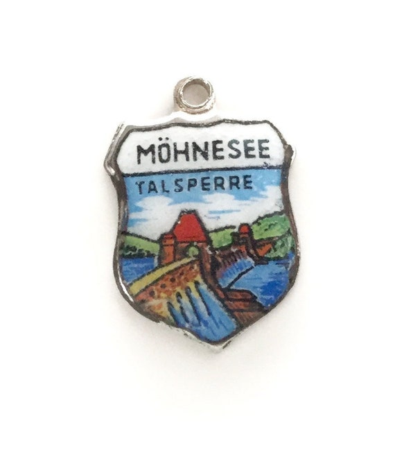 Mohnesee Germany - Vintage Enamel Souvenir Travel… - image 1