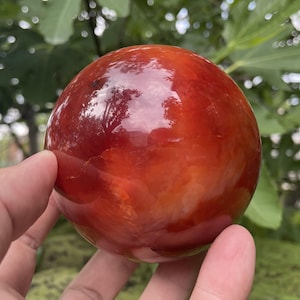 Red Agate Crystal Spheres, Natural Carnelian Stone, Energy Protection Crystals, Quartz Crystal Ball, Meditation, Chakra Stone, Crystal Gifts