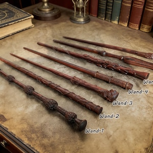 UPGRADED!! Rosewood Magic Wand, Handmade Natural Crystal Wand, Crystal Wooden Magic Scepter, Witch Wand, Wizard Staff, Custom Birthday Gifts image 4