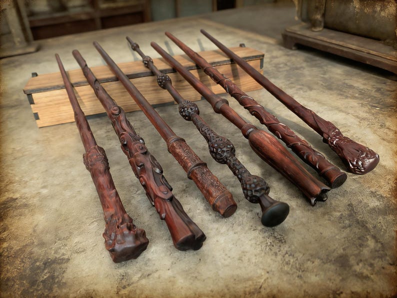 UPGRADED!! Rosewood Magic Wand, Handmade Natural Crystal Wand, Crystal Wooden Magic Scepter, Witch Wand, Wizard Staff, Custom Birthday Gifts image 5