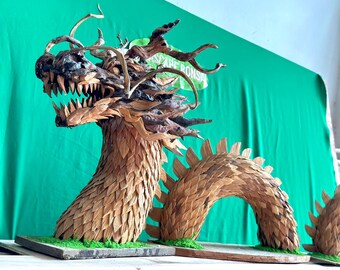 天然流木ドラゴン彫刻木製水槽アクアセイプハードスケープ手彫り彫像