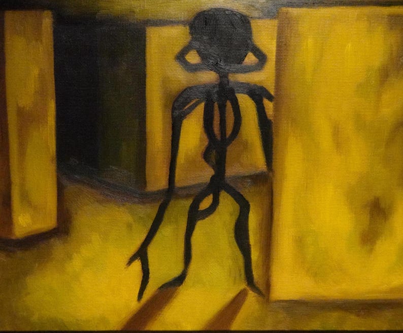 Backrooms Oil Painting Liminal Space Horror Wall Art Gift For Backrooms Oil Painting Liminal Space Horror Wall Art Gift For