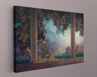 Ecstasy, Maxfield Parrish Art Print, Antique Woman Painting