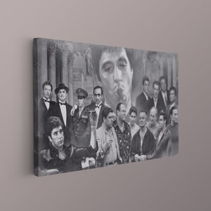 Gangster Family Canvas Poster, Scarface Alpacino Canvas Print, Scarface Wall Decor Art, Comes Ready To Hang, Free Shipping