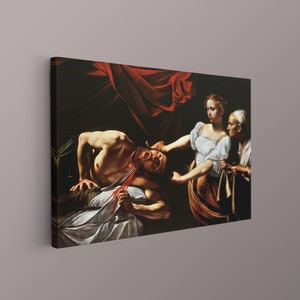 Judith Beheading Holofernes Canvas Reproduction Print, 1602 Caravaggio Canvas, Caravaggio Art Print, Home Wall Decor