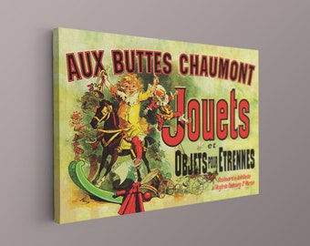 Aux Buttes Chaumont Canvas Poster, Paris POSTER PRINT, Vintage French Advertising,Friends TV Wall Art Decor