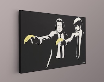 Banksy Canvas - Pulp Fiction Wall Art. Available in Various