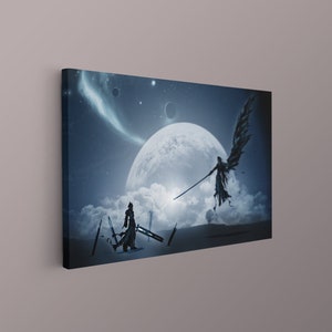 Sephiroth VS Cloud Poster em tela, Final Fantasy 7 Canvas Wall Art Picture Print, Final Fantasy The Spirits Within Canvas Poster Print