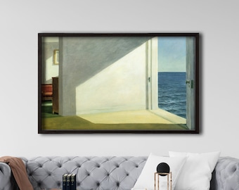 Framed Rooms by the Sea (1951) Canvas, Edward Hopper Print, Edward Hopper Wall Art, Edward Hopper Exhibition Reproduction Canvas Print