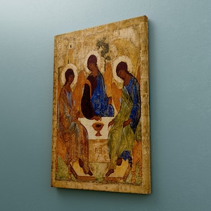 The Holy Trinity Canvas, By Andrei Rublev Print Poster,Andrei Rublev Canvas Print Home Decor, Christian Wall Decor