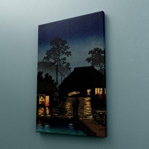 Long Spell Of Rain Canvas - Tsuchiya Koitsu Print, Ukiyoe Poster Edo Period Print, Koitsu Poster Japan Wall Art Birthday Gift Idea Japan Art