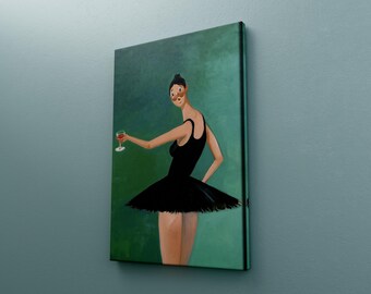 Ballerina Kanye West Canvas, Runaway Beautiful Dark Twisted Fantasy Ballerina Fine Art Print, Home Decor, Album Print, Ballerina Wall Decor
