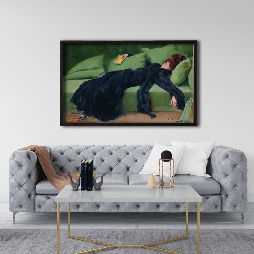 Framed After the Dance Canvas, Decadent Young Woman Print, Ramon Casas ...