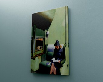 Compartment C Car (1938) Canvas, Edward Hopper - Home Wall Decor, Gallery Wrapped Giclee Wall Art Print, A Gift Idea