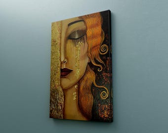 Freyas Tears by Anne Marie Zilberman Gustav Klimt Art Deco Gold