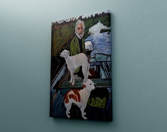 Goodfellas Old Man and Dogs Canvas, Goodfellas Old Man and Dogs Painting Replica, Martin Scorsese, Robert De Niro, Joe Pesci, Ray Liotta