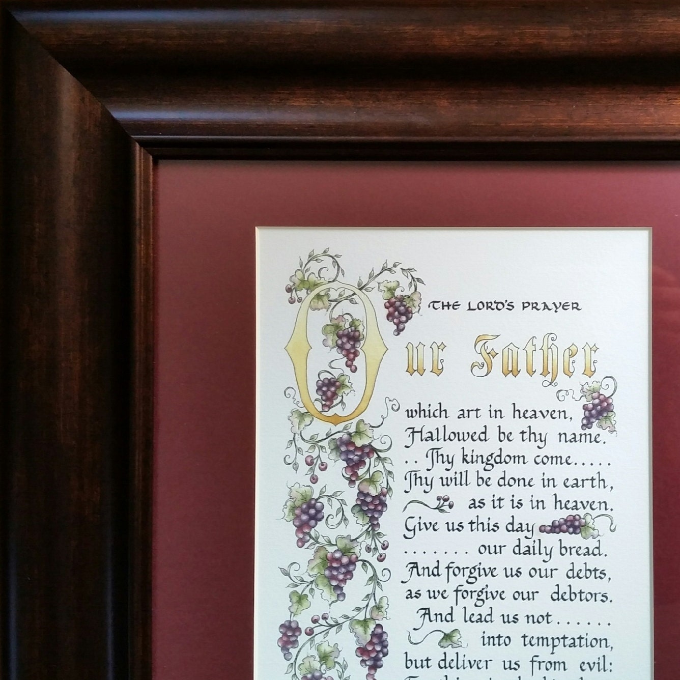 THE LORD'S PRAYER Framed Etsy