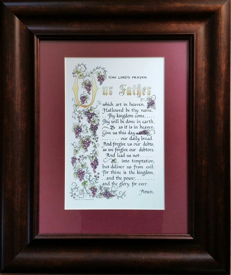 THE LORD'S PRAYER Framed Etsy