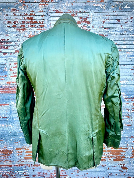 60s Green Sharkskin Jacket 40/ Vintage 1960’s Men… - image 8