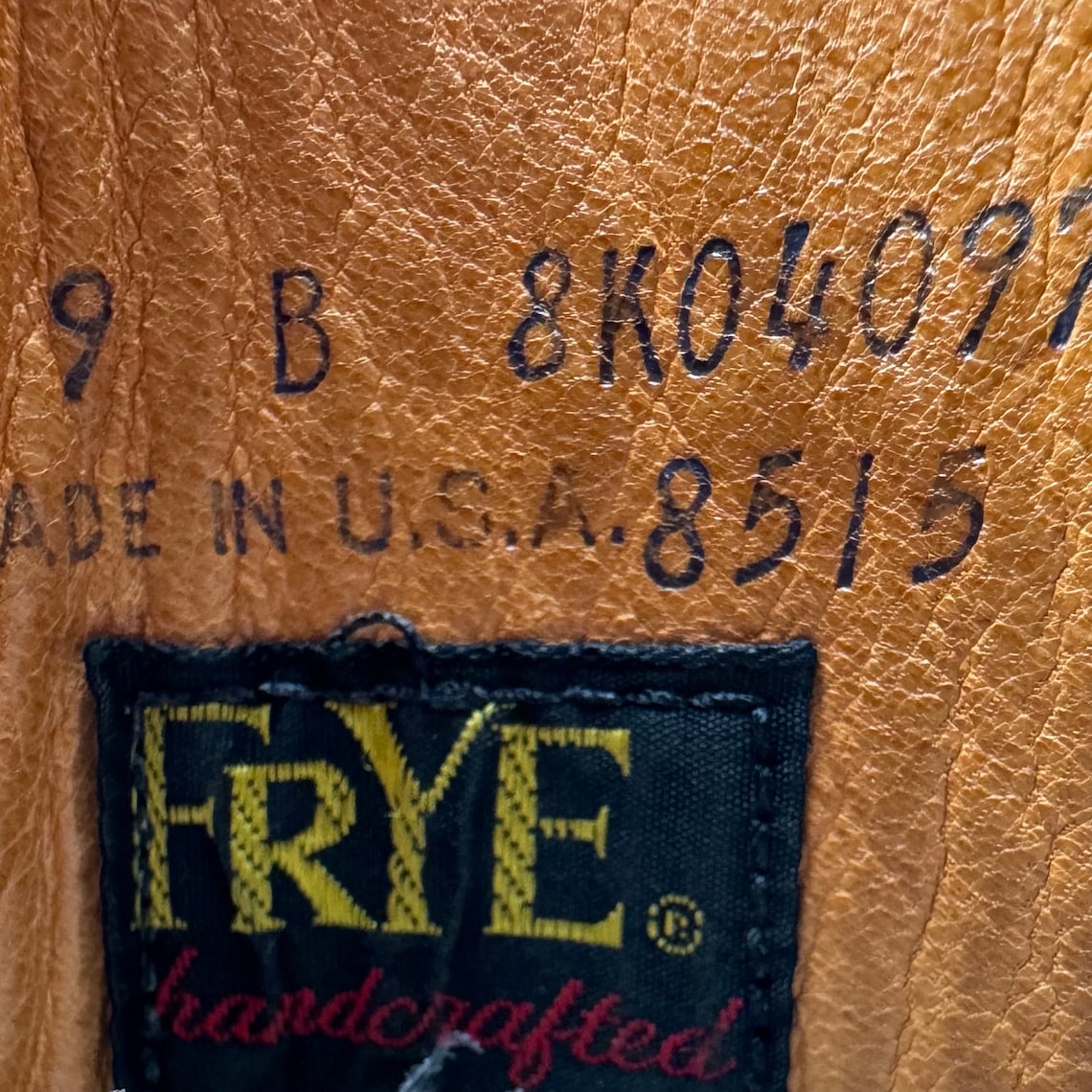 Vintage 1970s Frye Handcrafted Caramelcolored Leather Tall Campus