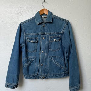 Vintage 1960’s Ranchcraft Type Two All-Cotton Denim Jacket/ 60’s Workwear Trucker Jacket/Made in USA/ 60’s Jeans Jacket/Size 36/Unisex Small