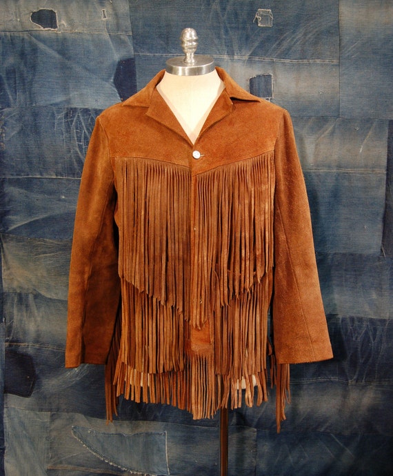 Vintage Western Fringe Suede Jacket