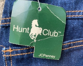 Vintage NOS 70's/80's Hunt Club High-Rise Straight Leg 100% Cotton Denim Jeans met Tags/Dead Stock Vintage/ Tag Maat 11/12