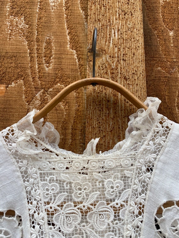 Vintage Late 1800’s French Linen Victorian Blouse… - image 8