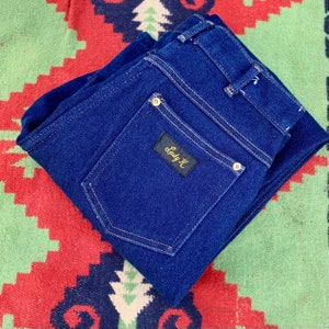 Vintage 1970’s Lady K Dark Wash Denim Jeans / 70’s Women’s Key Jeans/ Vintage 10/ 70’s Jeans