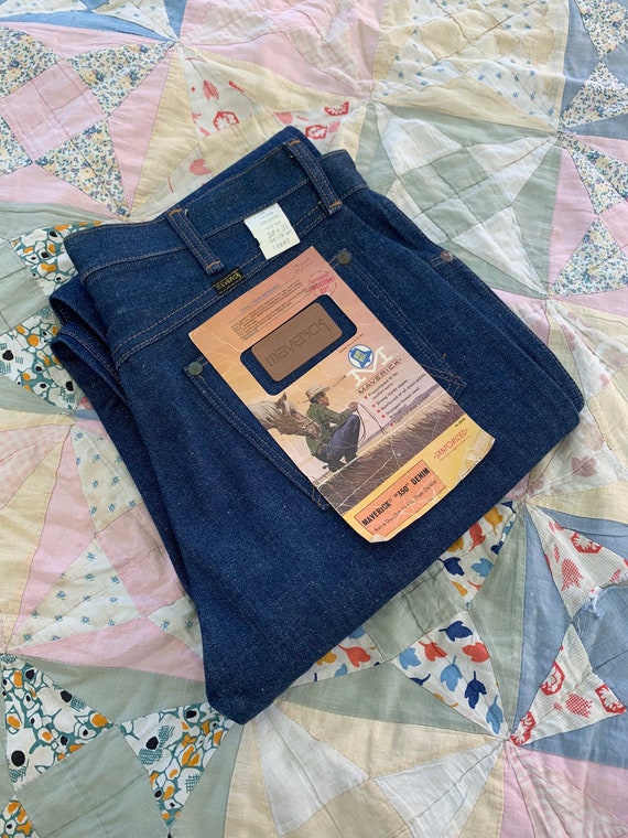 Vintage 1970s New Old Stock Maverick Jeans/ 70’s B