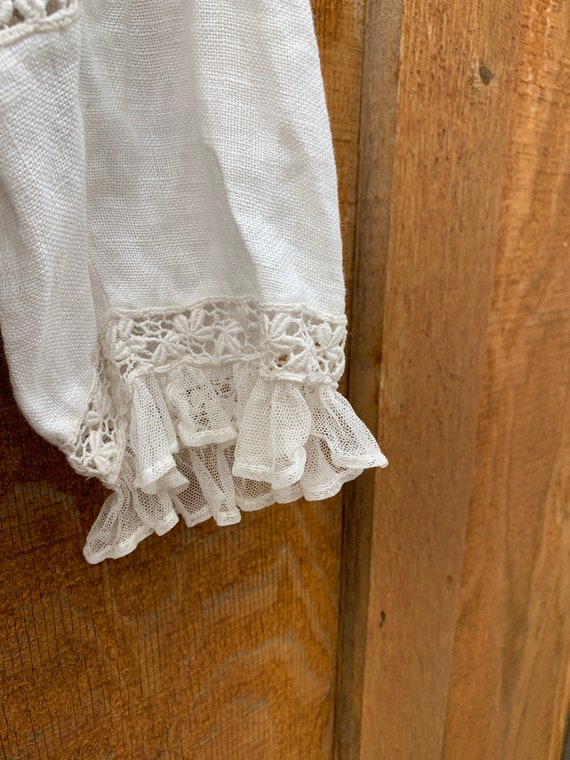 Vintage Late 1800’s French Linen Victorian Blouse… - image 6