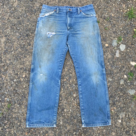 1980’s Vintage Wrangler Jeans, 36x30, Style 13MWZ… - image 3